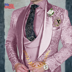 Formal Floral Men's Wedding Suit