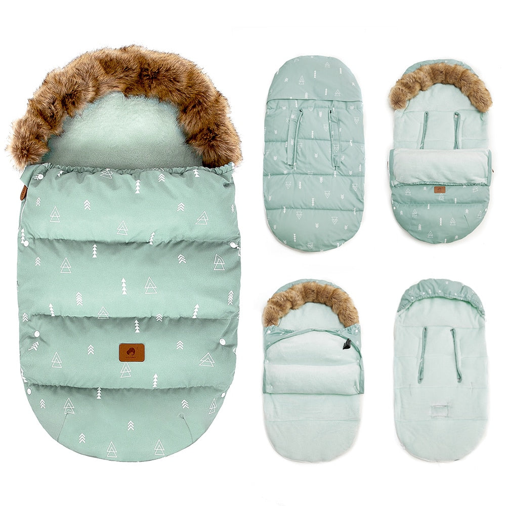 Baby Sleeping Bags -  Winter Thick Fur Collar