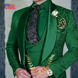 Formal Floral Men's Wedding Suit