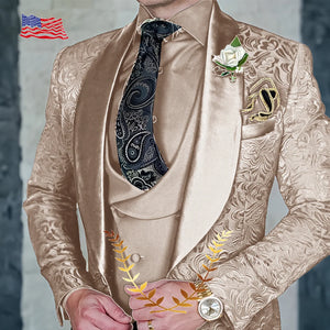 Formal Floral Men's Wedding Suit