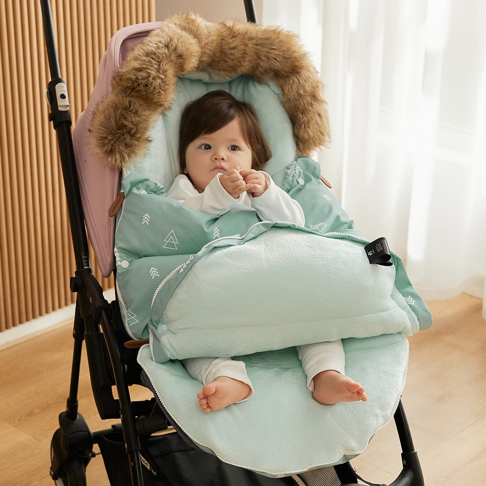 Baby Sleeping Bags -  Winter Thick Fur Collar