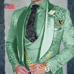 Formal Floral Men's Wedding Suit