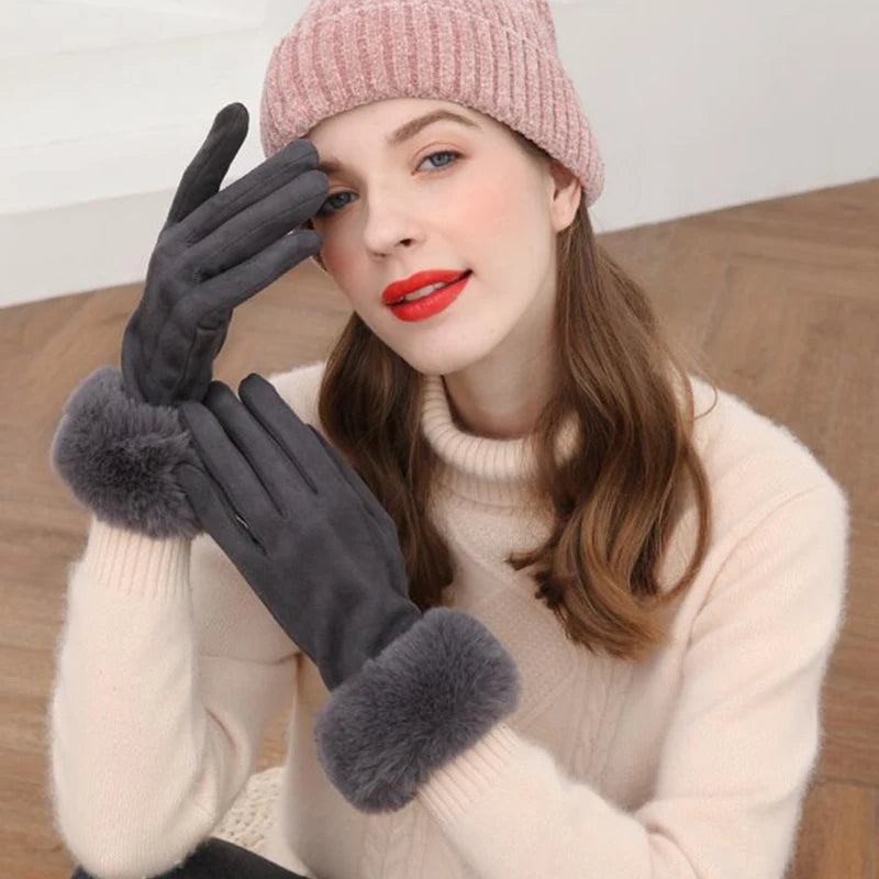 Glove - Fashion Warm Suede Leather