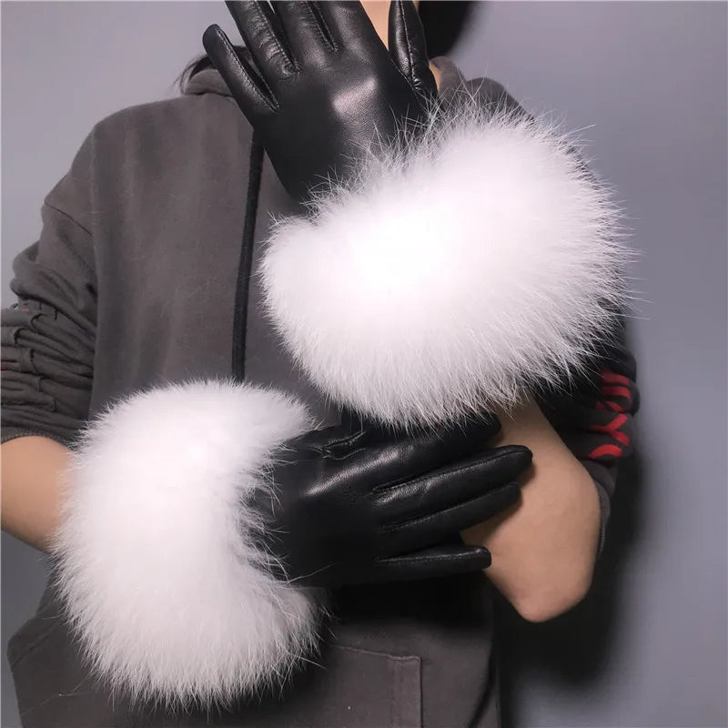 Glove - Fox Fur Luxury Style Warm Gloves