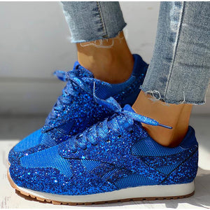 Shoe - Flat Glitter Sneakers