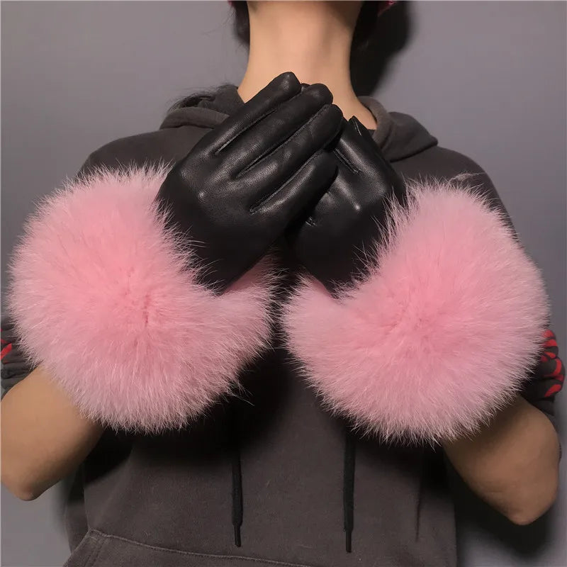 Glove - Fox Fur Luxury Style Warm Gloves