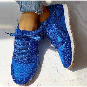 Shoe - Flat Glitter Sneakers