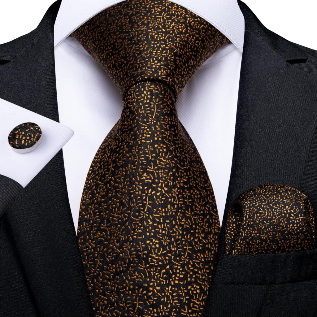 Men Tie Gold Blue Paisley