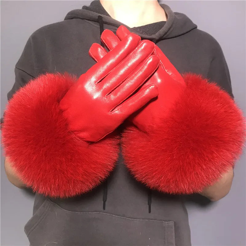 Glove - Fox Fur Luxury Style Warm Gloves