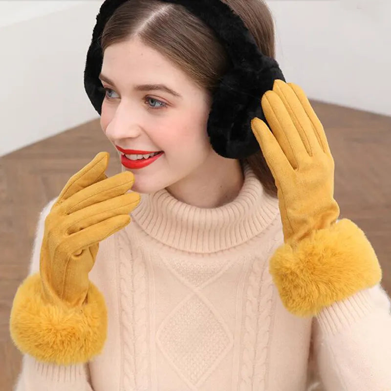 Glove - Fashion Warm Suede Leather