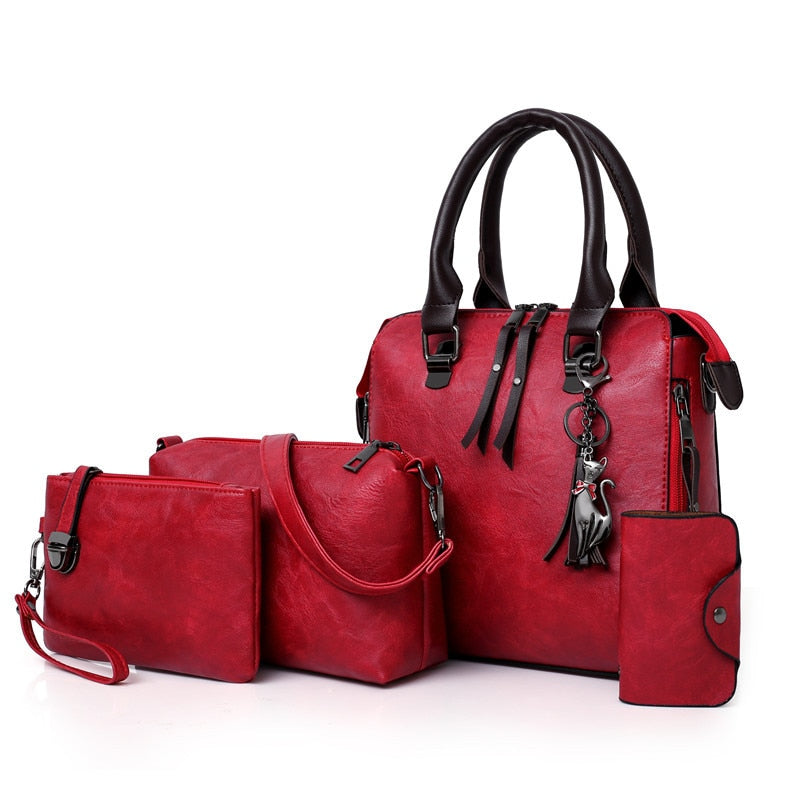 Purse - New 4pcs/Set High Quality Ladies Handbags