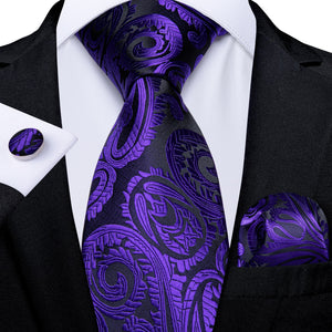 Men Tie Gold Blue Paisley