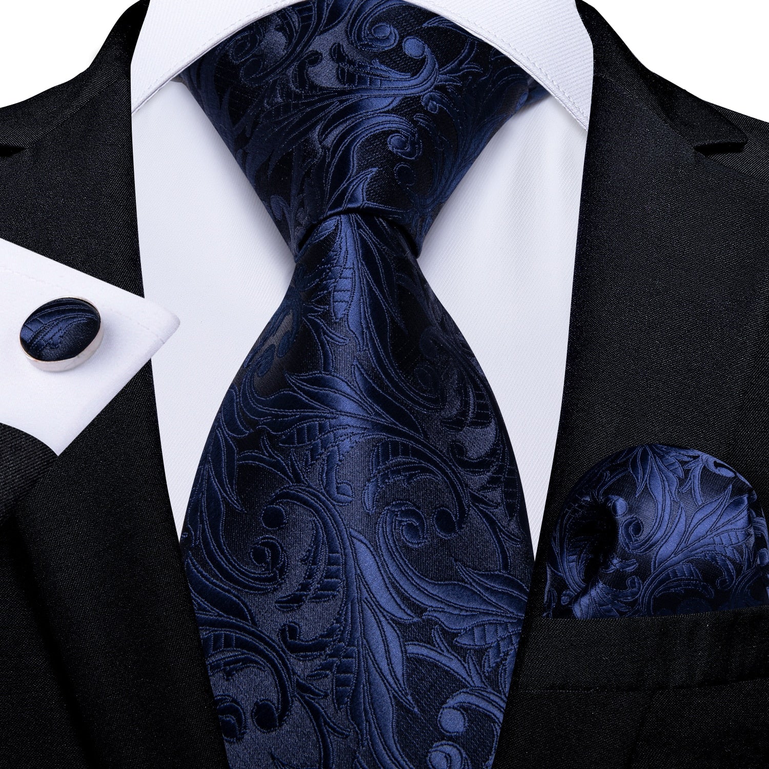 Men Tie Gold Blue Paisley