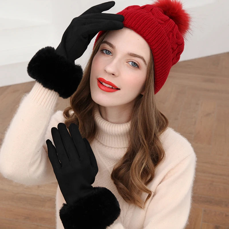 Glove - Fashion Warm Suede Leather