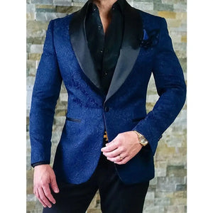 Men Suits  Jacquard Weave Suit