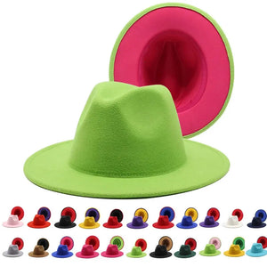 Hat - Two-color Fedora Hat