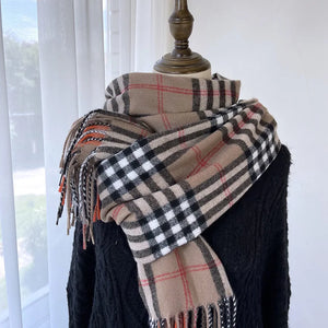 Fashion Plaid Cashmere Scarf