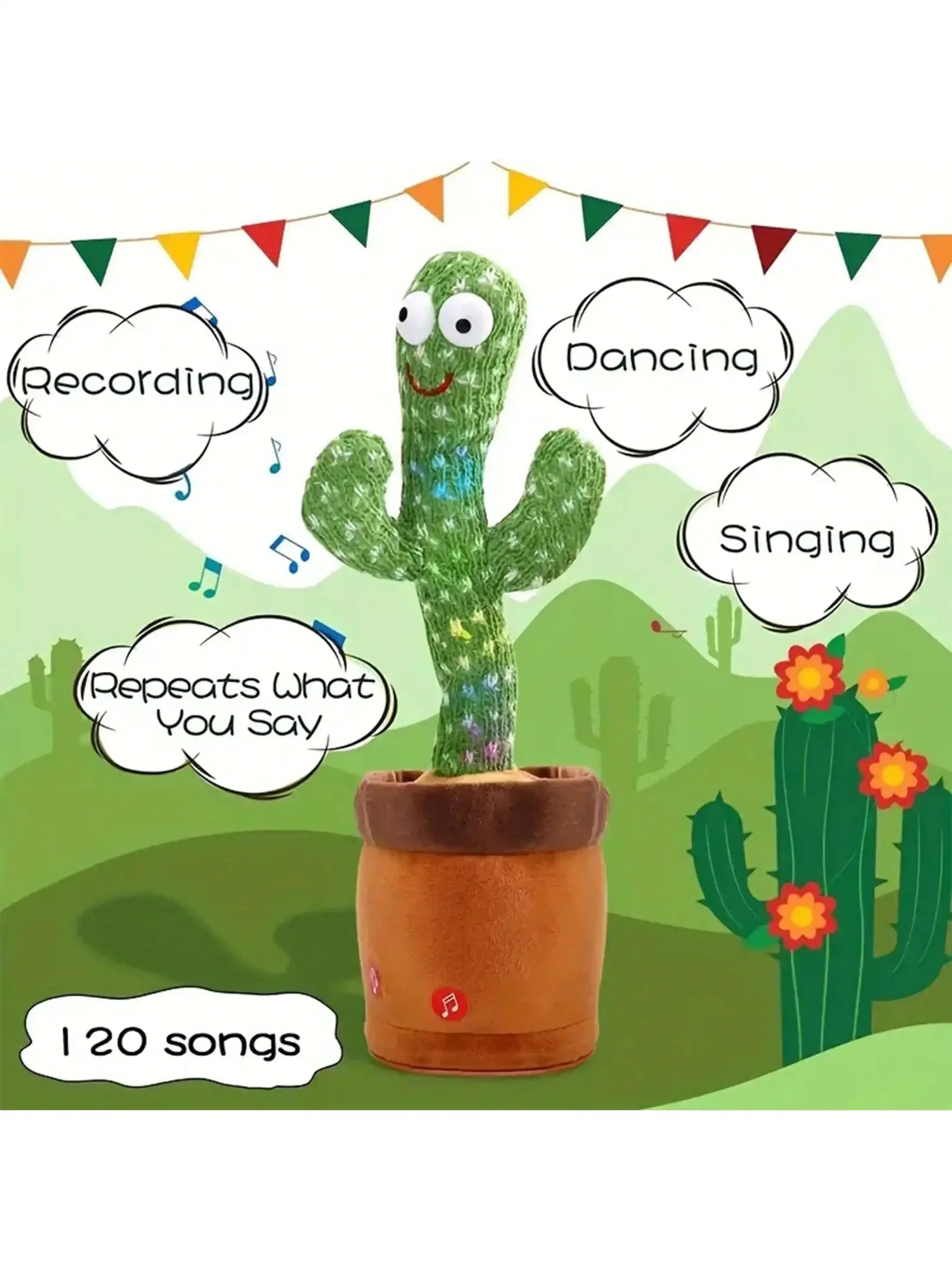 Toys - 1pc-Dancing Talking Cactus