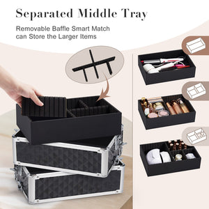 Makeup Luggage -  4 in 1 Detachable Trolley Case