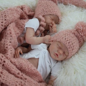 Doll - 45cm Reborn Doll TWIN A/B Full Body Vinyl