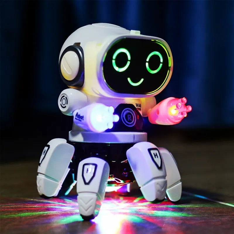 Toy - Cute 6-Claw LED Light Musical Dancing Robot