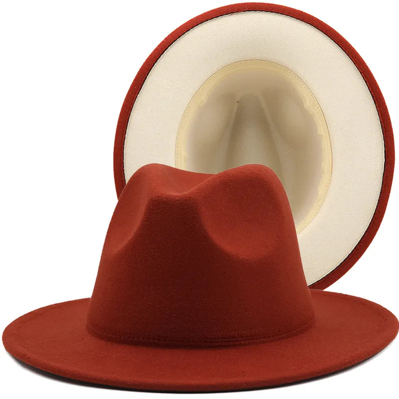 Hat - Two-color Fedora Hat