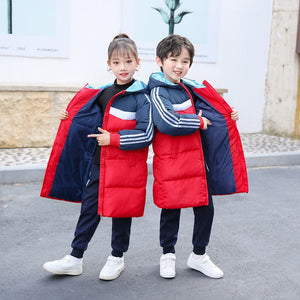 Coat - Red Girls or Boy  Warm Long Puffer Jackets