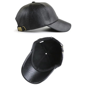 Hat - Leather Baseball Cap