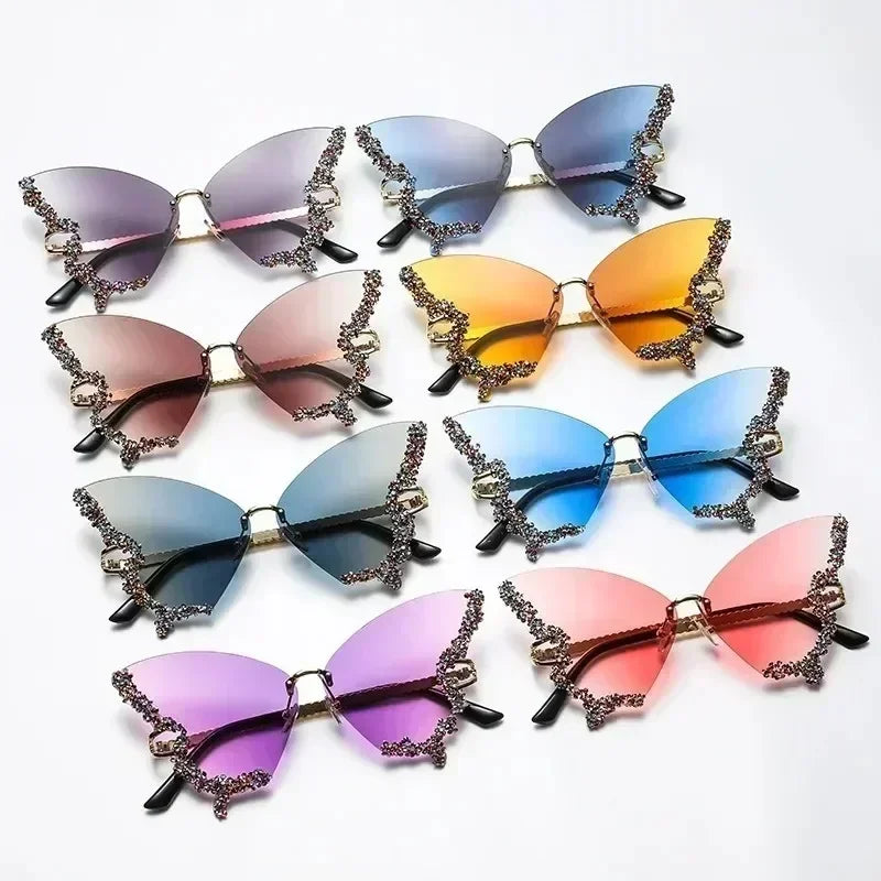 Luxury Diamond Butterfly Sunglasses