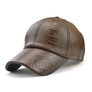 Hat - Leather Baseball Cap