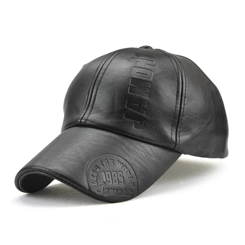 Hat - Leather Baseball Cap