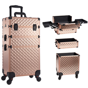 Makeup Luggage -  4 in 1 Detachable Trolley Case