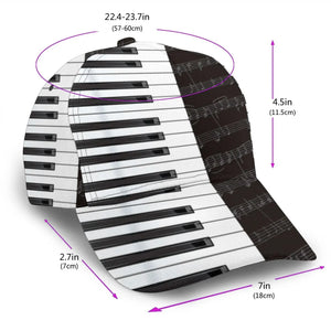 Abstract Piano Keys With Musical Notes Caps