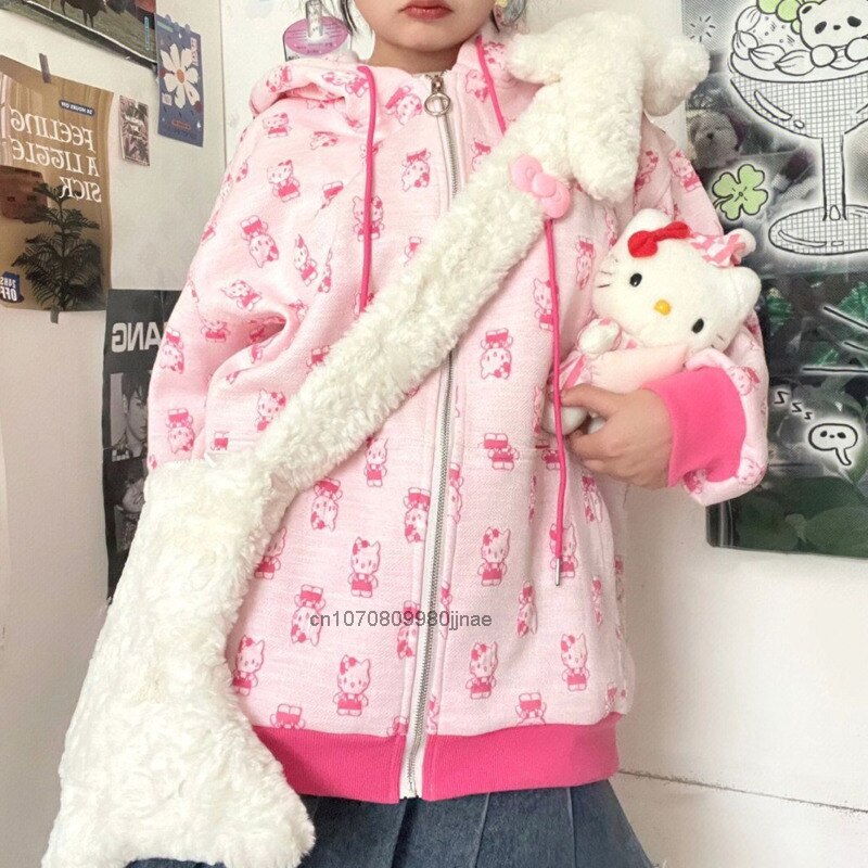 Coat - Hello Kitty Fashion Pink Hoodie