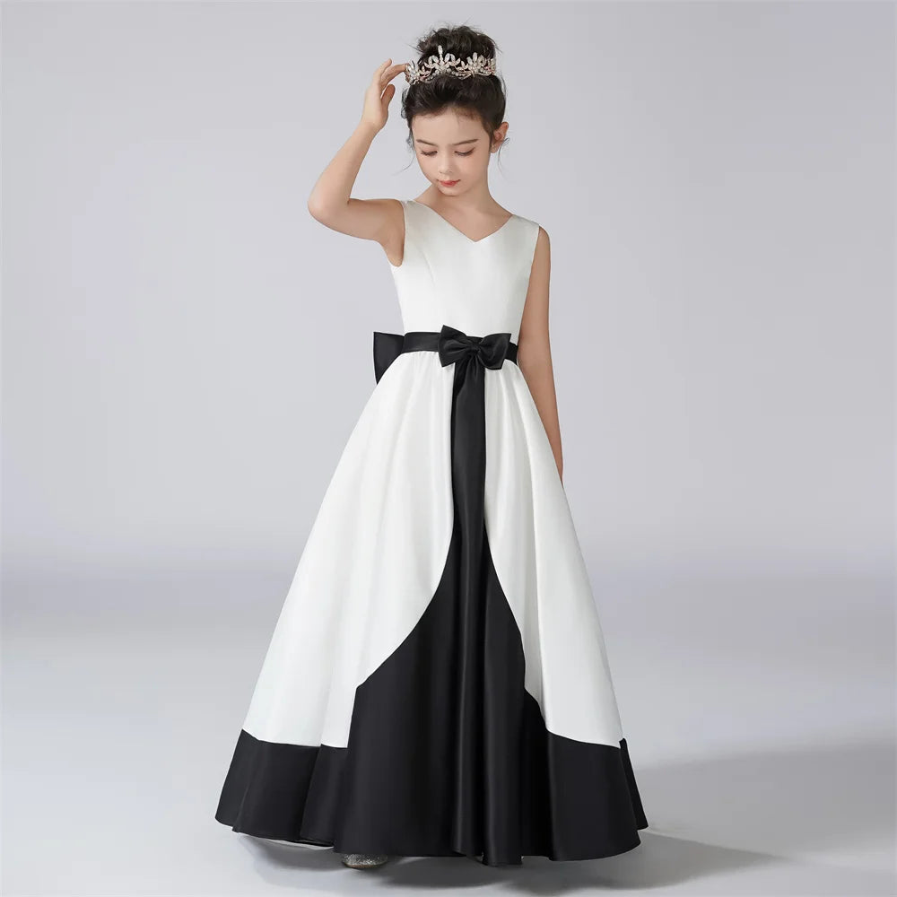 Dress - V-Neck Detachable Bow Dress