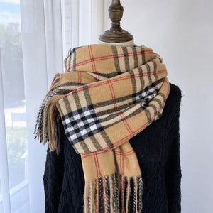 Fashion Plaid Cashmere Scarf