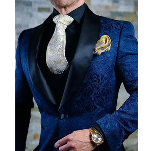 Men Suits  Jacquard Weave Suit