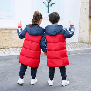 Coat - Red Girls or Boy  Warm Long Puffer Jackets