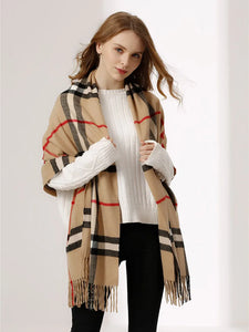 Fashion Plaid Cashmere Scarf