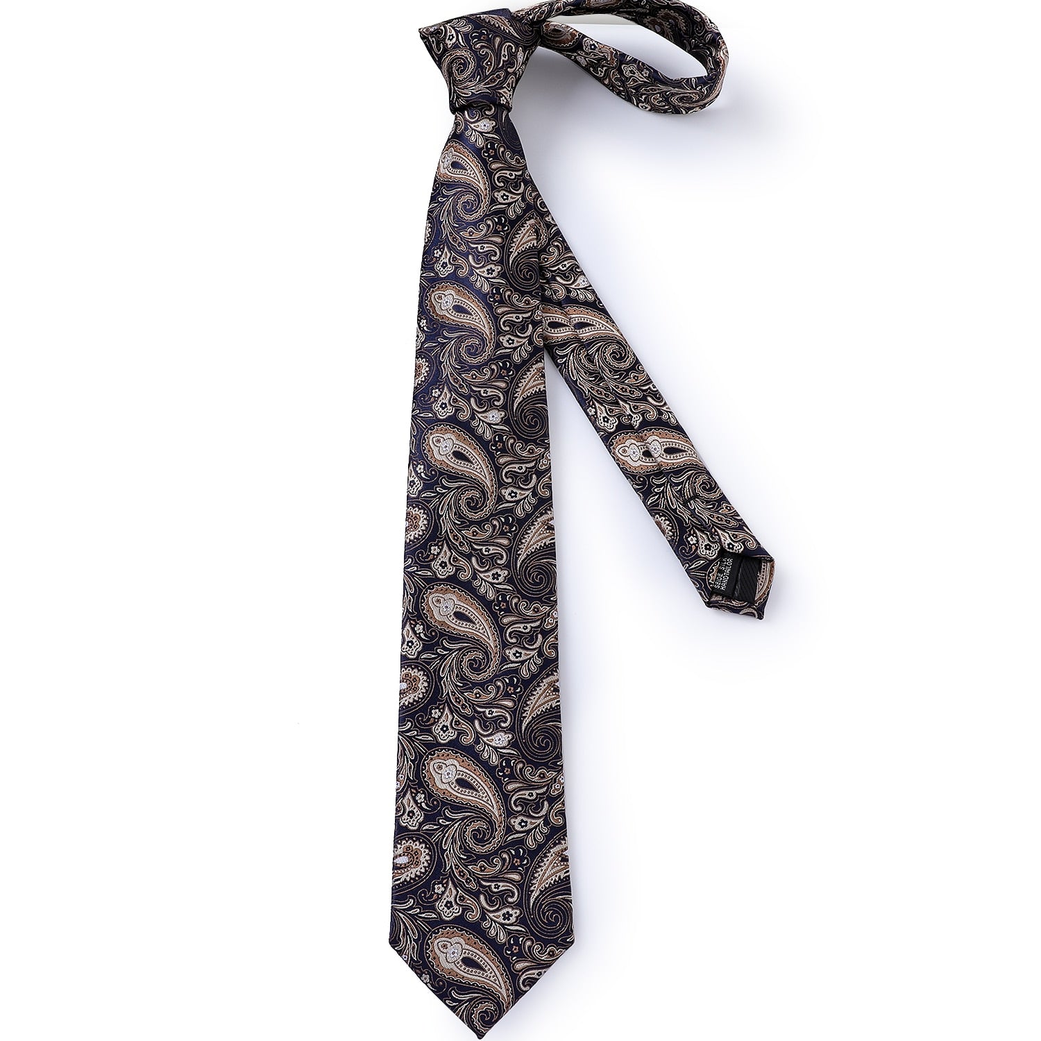 Men Tie Gold Blue Paisley