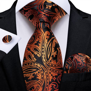 Men Tie Gold Blue Paisley