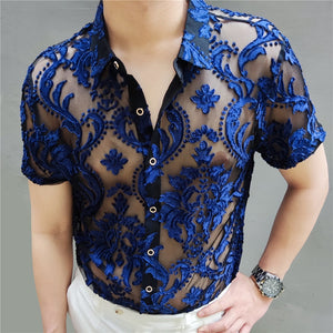 Shirt -  High Quality Transparent Floral Shirt