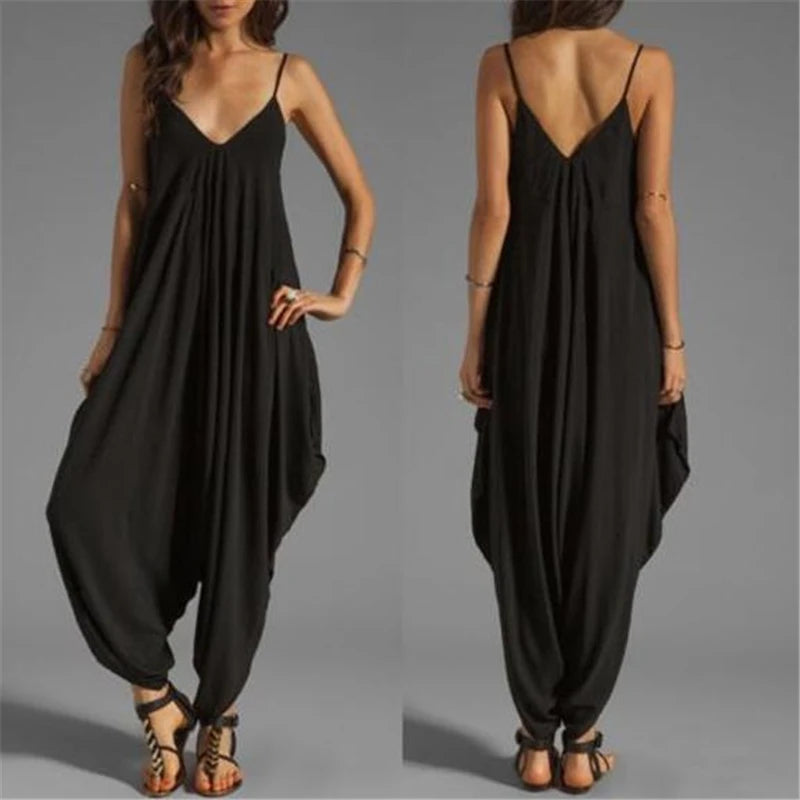 Romper - V-Neck  Sleeveless Jumpsuits