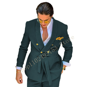 Suit - New Design Green Male Suits