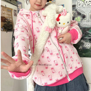 Coat - Hello Kitty Fashion Pink Hoodie