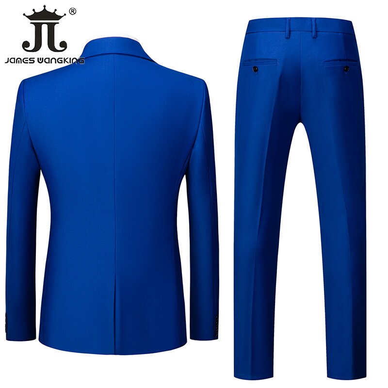 Men Suit - Jacket Vest Pants Single-breasted Slim