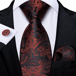 Men Tie Gold Blue Paisley