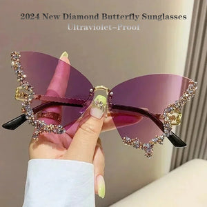 Luxury Diamond Butterfly Sunglasses