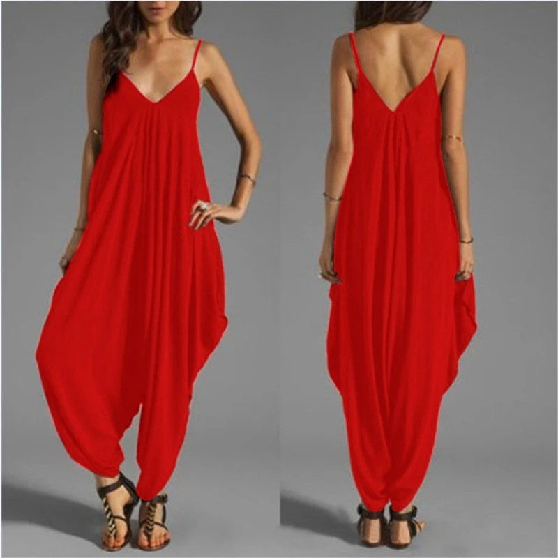 Romper - V-Neck  Sleeveless Jumpsuits