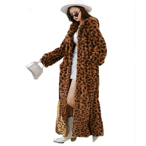 Coat - Winter Leopard Fur Jacket